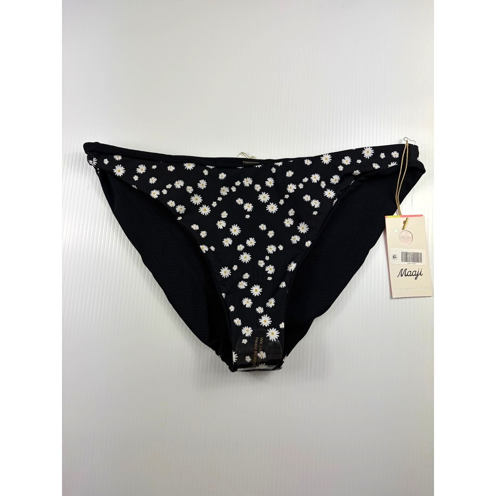 Maaji Swim Bottom Womens 3XL Black Daisy Reversible Runs Small Fits Like Large